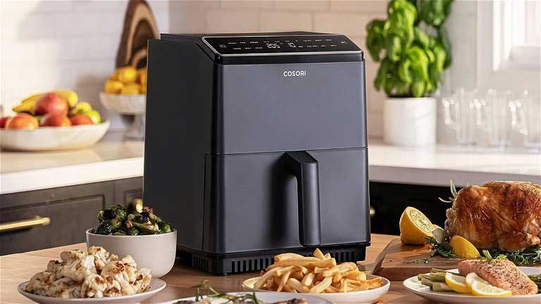 Freidora de aire Halo Flexi de Breville | Horno con freidora de aire doble digital | 11 L: +10 raciones|1800 W | Ahorre 65 £ al año en facturas de luz* | Negro [VDF130
